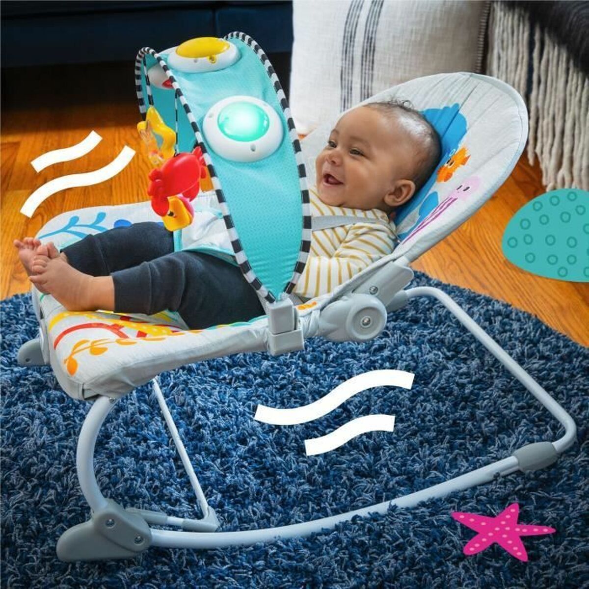 Lehátko pre bábätko Baby Einstein Ocean Explorers Kick to It Opus Musical
